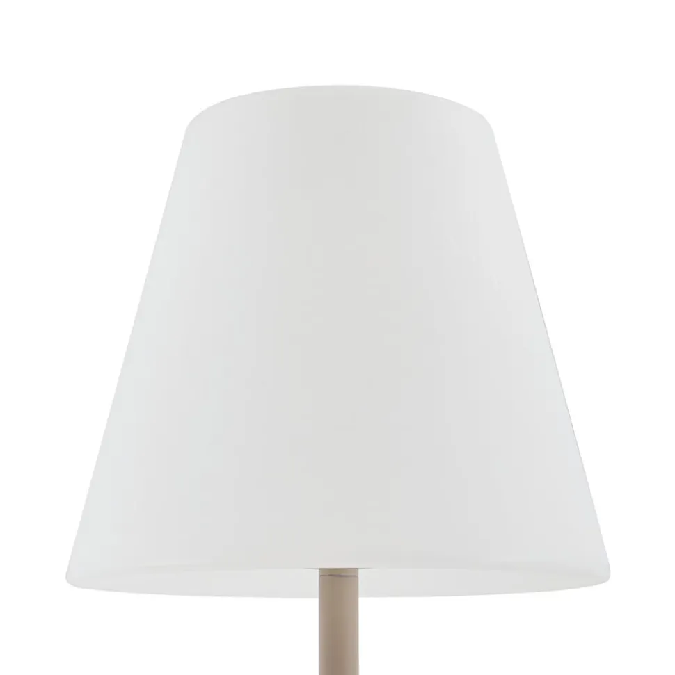 Lucande terrasselampe Jaimy, beige, metal, 150 cm, E27