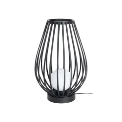 Lucande terrasselampe Marrin, sort, metal, Ø 46cm