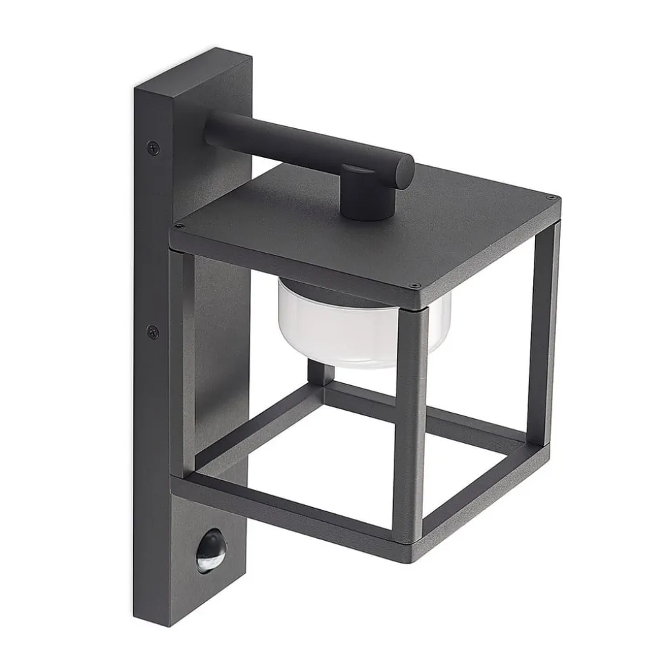 Lucande Timio udendørs væglampe, downlight, sensor, GX53, IP44