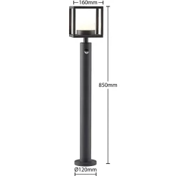 Lucande Timio vejlampe, 85 cm, bevægelsessensor, GX53, IP44