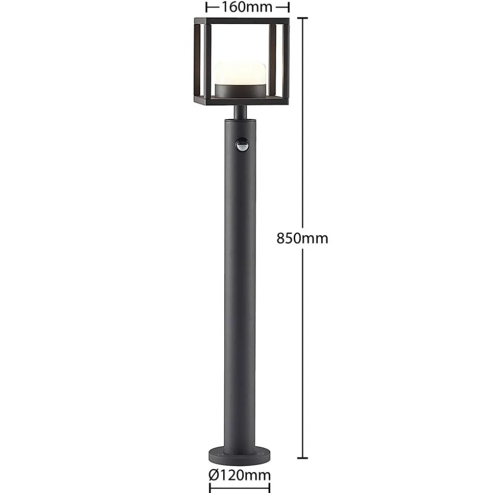 Lucande Timio vejlampe, 85 cm, bevægelsessensor, GX53, IP44