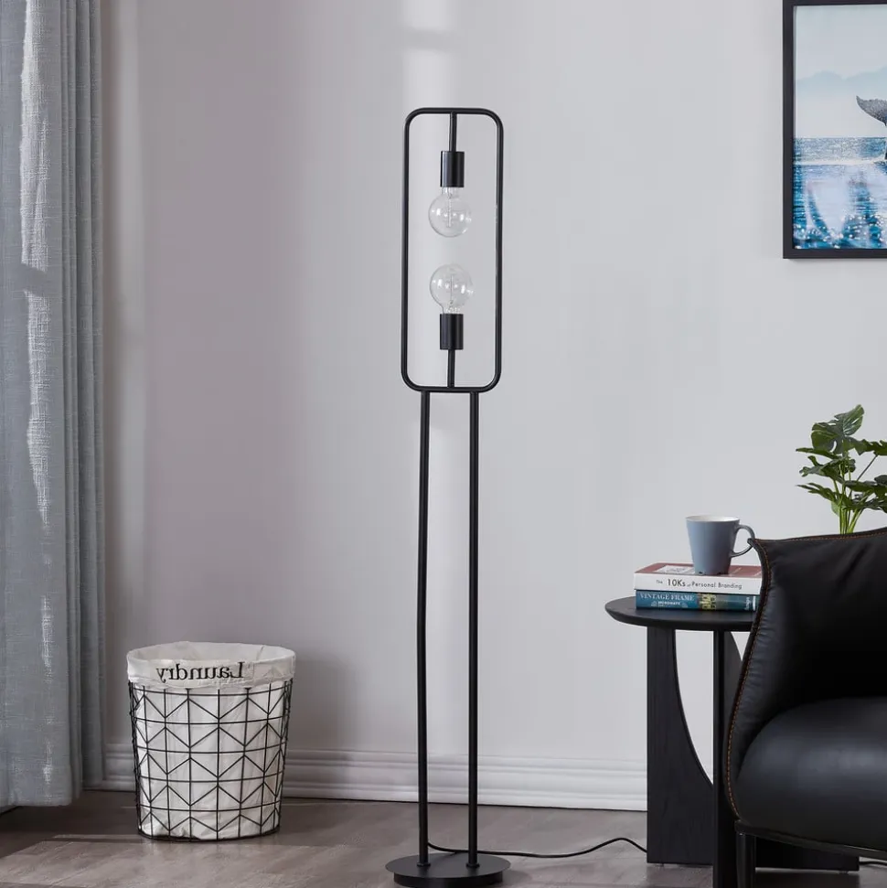 Lucande Tornike gulvlampe, 2 lyskilder, jern