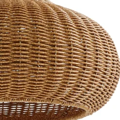 Lucande udendørs hængelampe Taniola, 1 lyskilde, beige, rattan, IP44