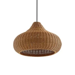 Lucande udendørs hængelampe Taniola, 3 lyskilder, beige, rattan, IP44
