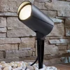 Lucande udendørs LED-spot Anton, jordspyd, antracit, metal