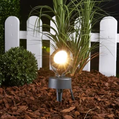 Lucande udendørs LED-spot Gavin, 33 cm, antracit, aluminium