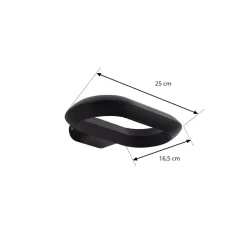 Lucande udendørs LED-væglampe LOOP, sort, IP44, metal