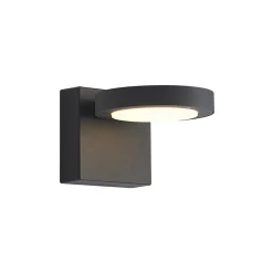 Lucande udendørs LED-væglampe Belna, metal, IP65, antracit