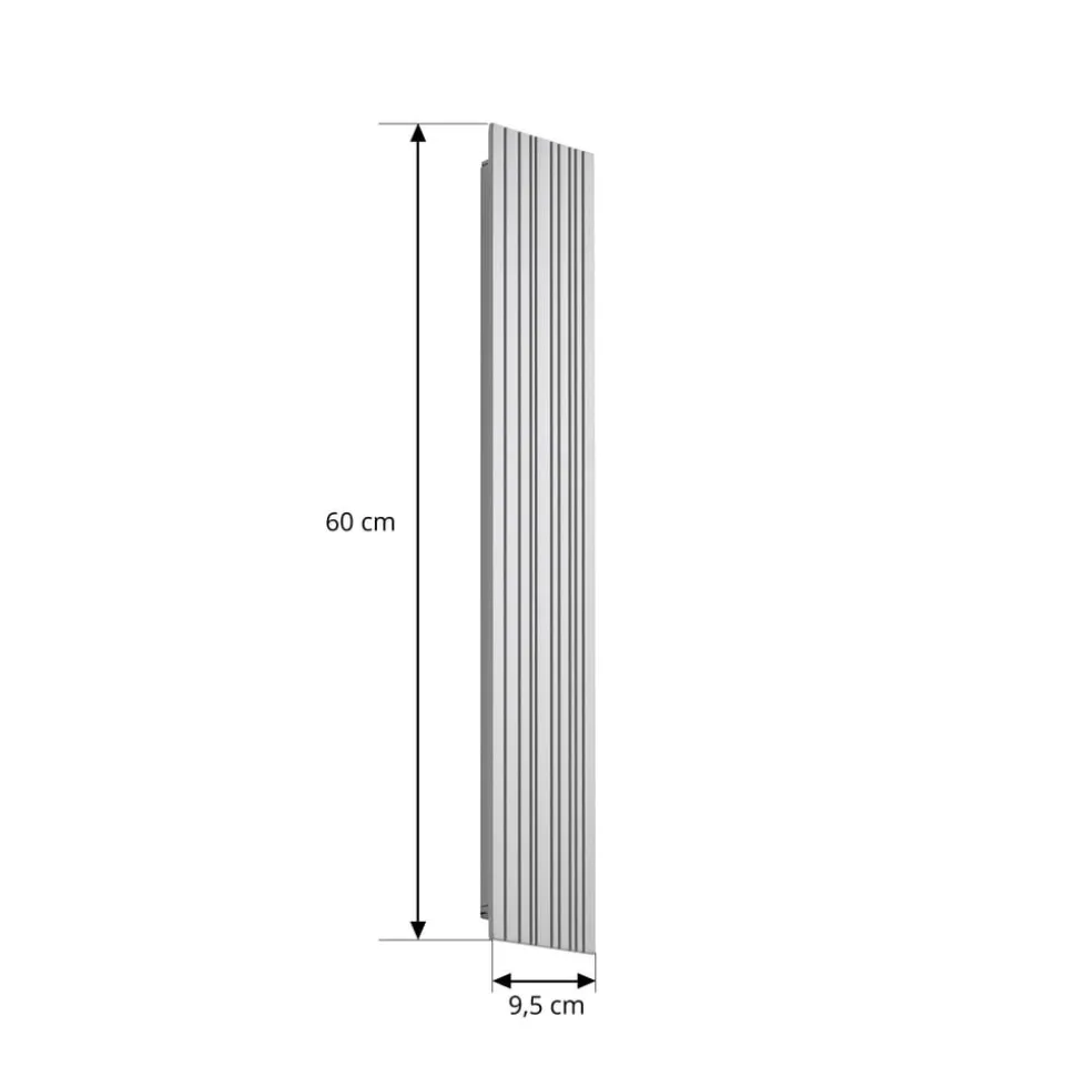 Lucande udendørs LED-væglampe Melira, længde 60 cm, grå
