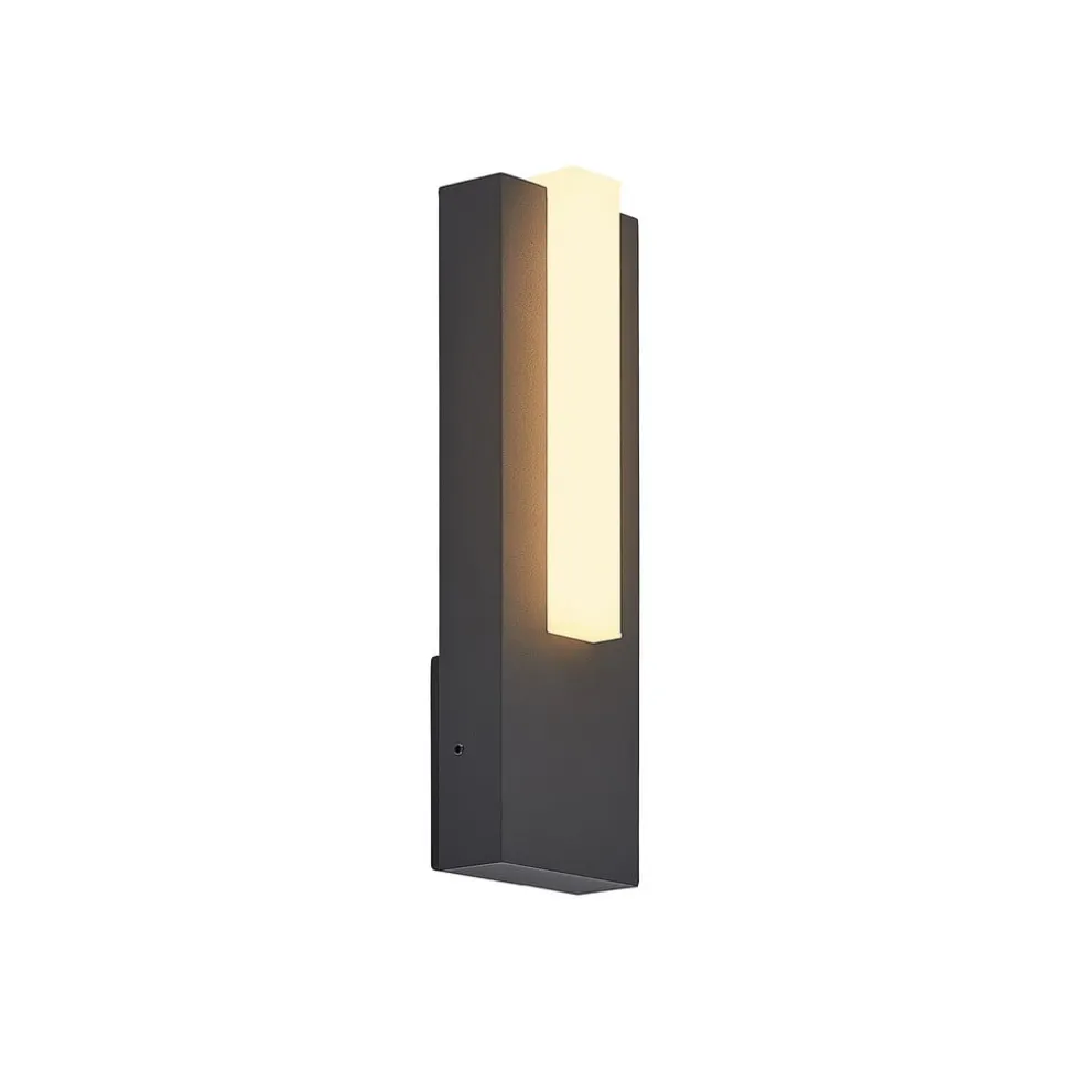 Lucande udendørs LED-væglampe Virgalia, 31 cm, antracit, IP65