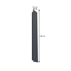 Lucande udendørs LED-væglampe Melira, højde 100 cm, antracit