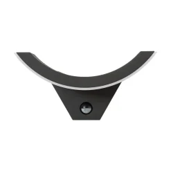 Lucande udendørs LED-væglampe Halv, sensor, antracit, IP54