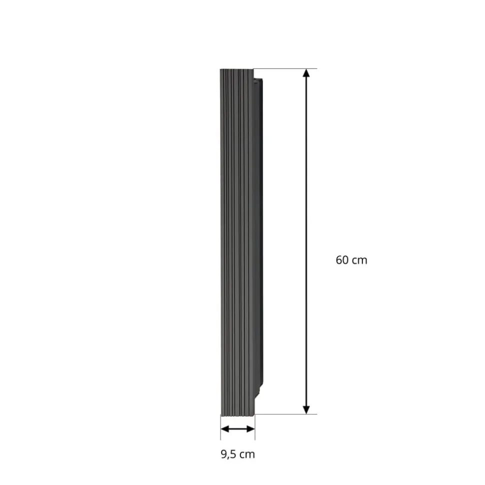 Lucande udendørs LED-væglampe Melira, længde 60 cm, antracit