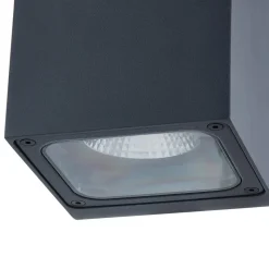 Lucande udendørs LED-væglampe Merjem, 12 cm, op/ned, IP54
