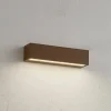 Lucande udendørs LED-væglampe Lengo, 25 cm, brun, down, 3000K