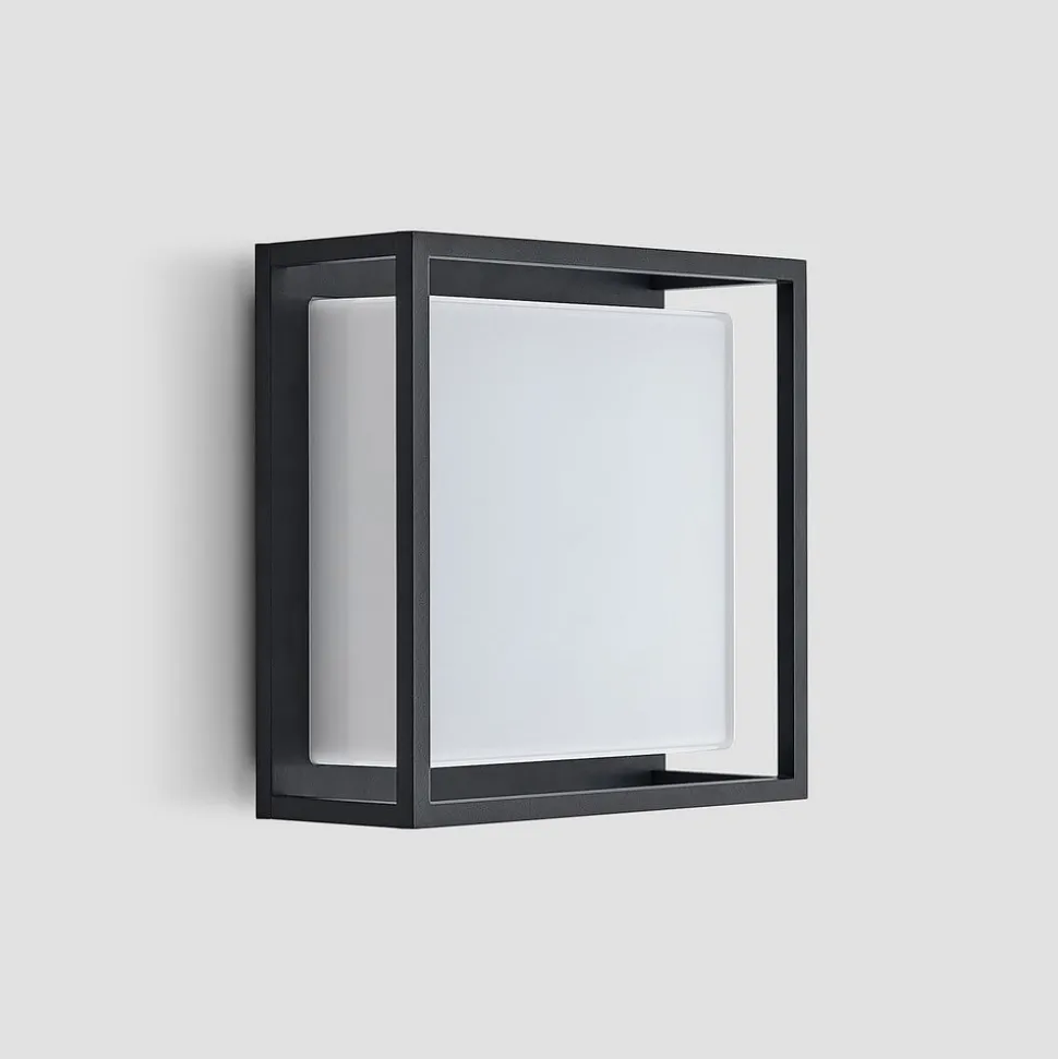 Lucande udendørs LED-væglampe Ilirian, antracit, aluminium, 25 cm