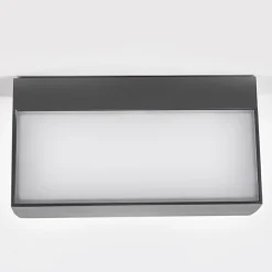 Lucande udendørs LED-væglampe Lissi, 21 cm, antracit, IP54