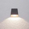 Lucande udendørs LED-væglampe Hanno, antracit, metal, IP54