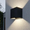 Lucande udendørs LED-væglampe Evie, 14 cm, antracit, op/ned