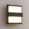 Lucande udendørs LED-væglampe Gylfi, 20 cm, antracit, aluminium