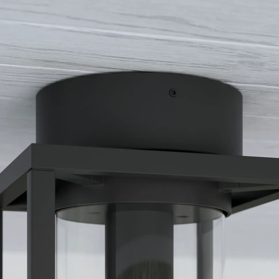 Lucande udendørs loftlampe Ferda, 29 cm, antracit, IP44