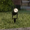 Lucande udendørs spotlampe Galina, jordspyd, stik, grå, 11 cm