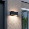 Lucande udendørs væglampe Bente, antracit, bredde 25 cm, IP54