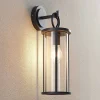 Lucande udendørs væglampe Emmeline, klar, aluminium, højde 45 cm