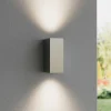Lucande udendørs væglampe Tavi, 15 cm, sølv, Bridgelux LED