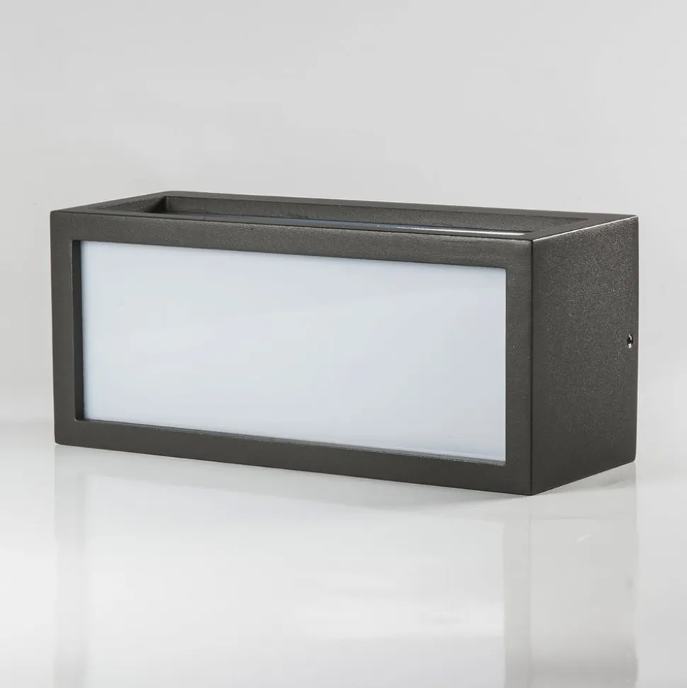 Lucande udendørs væglampe Tame, antracit, metal, 25 cm