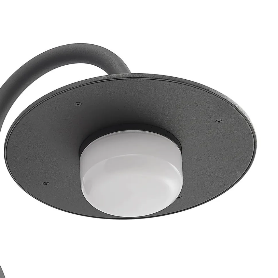 Lucande udendørs væglampe Zamalino, 31 cm, antracit, sensor
