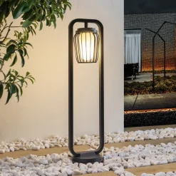 Lucande vejlampe Chandan, 90 cm, antracit, aluminium