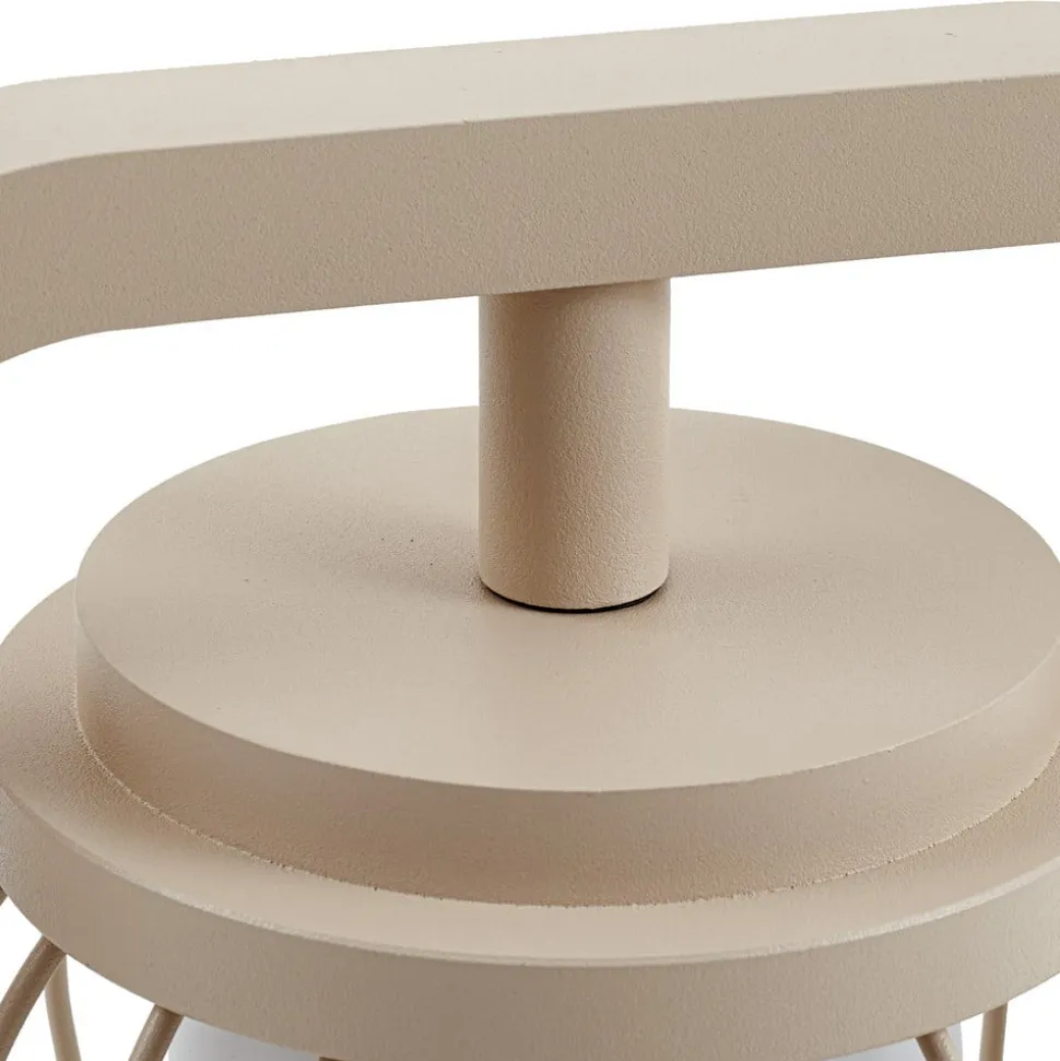 Lucande vejlampe Chandan, 90 cm, beige, metal, IP54