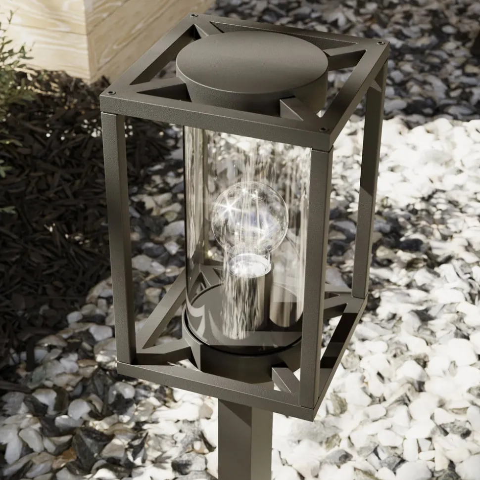 Lucande vejlampe Ferda, 60 cm, antracit, IP44