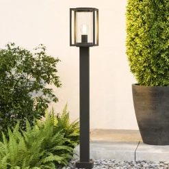 Lucande vejlampe Ferda, 100 cm, antracit, IP44