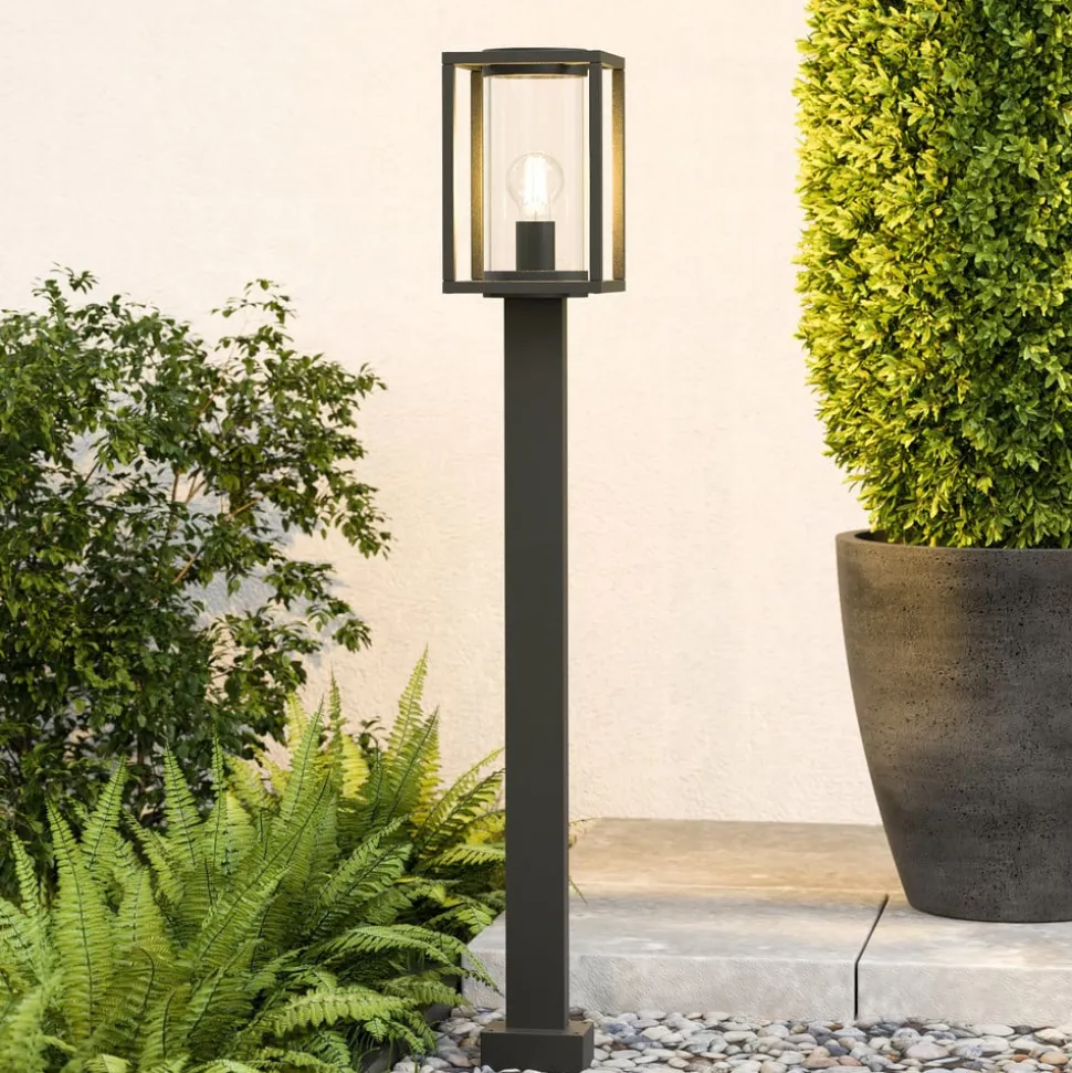 Lucande vejlampe Ferda, 100 cm, antracit, IP44