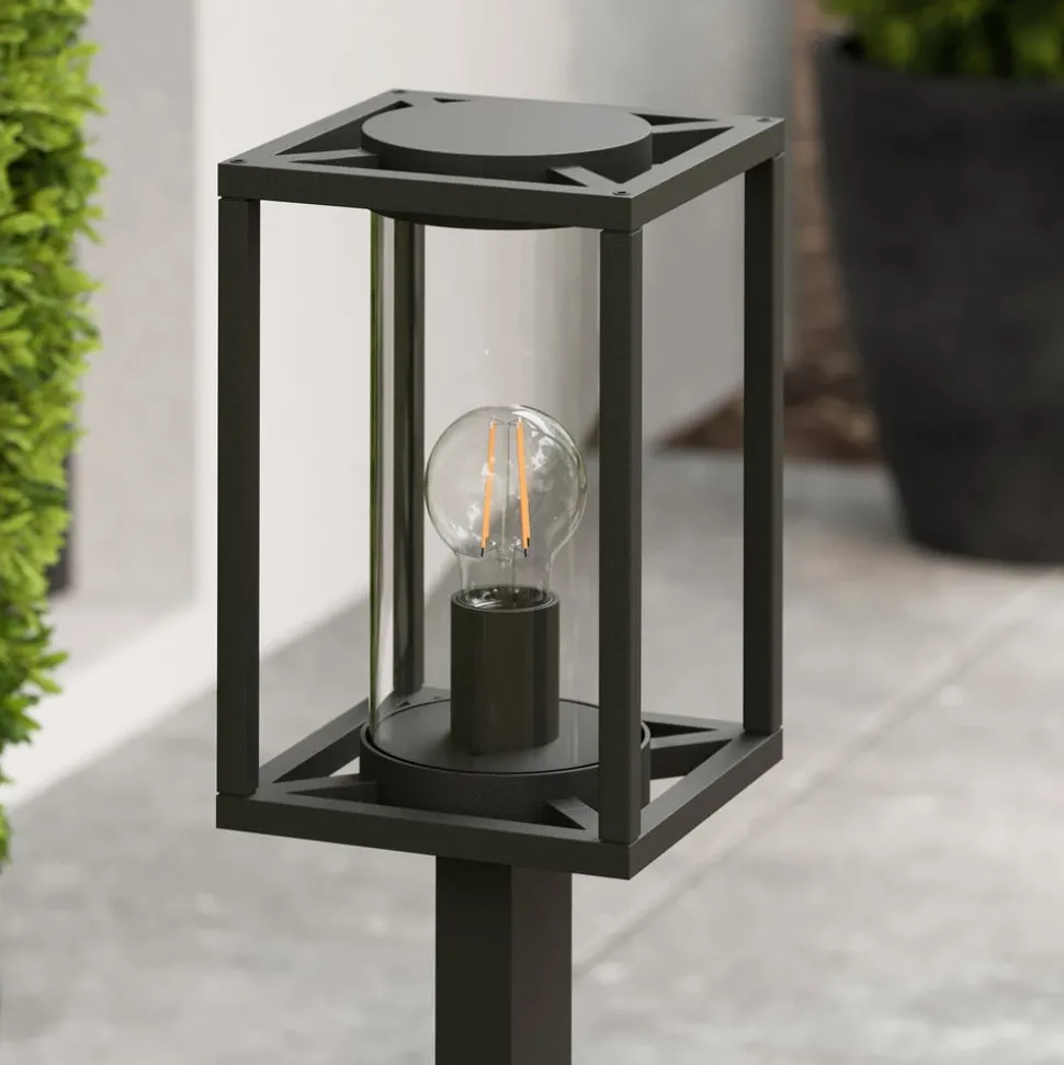 Lucande vejlampe Ferda, 100 cm, antracit, IP44