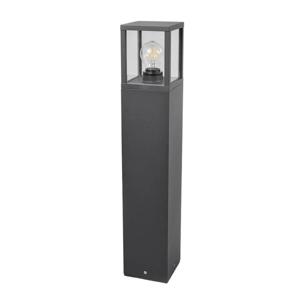 Lucande vejlampe Klemens, 65 cm, antracit, metal, E27