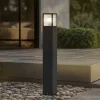 Lucande vejlampe Klemens, 90 cm, sort, metal, IP54