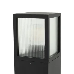 Lucande vejlampe Klemens, 90 cm, sort, metal, IP54