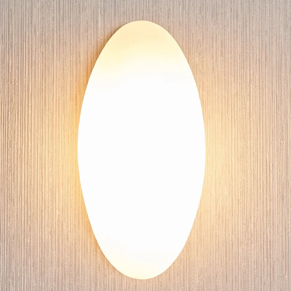 Lucande væglampe Jemima, 24 cm, glas, elliptisk