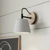 Lucande væglampe Kalinda, grå, beton, 20 cm høj, E14