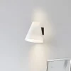 Lucande væglampe Timido, hvid/sort, glas, 16,5 cm høj