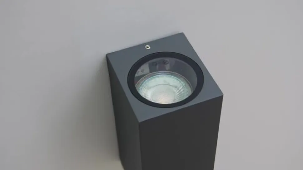 Lucande vægspot Lavina, 17 cm, antracit, GU10, 2 lyskilder.