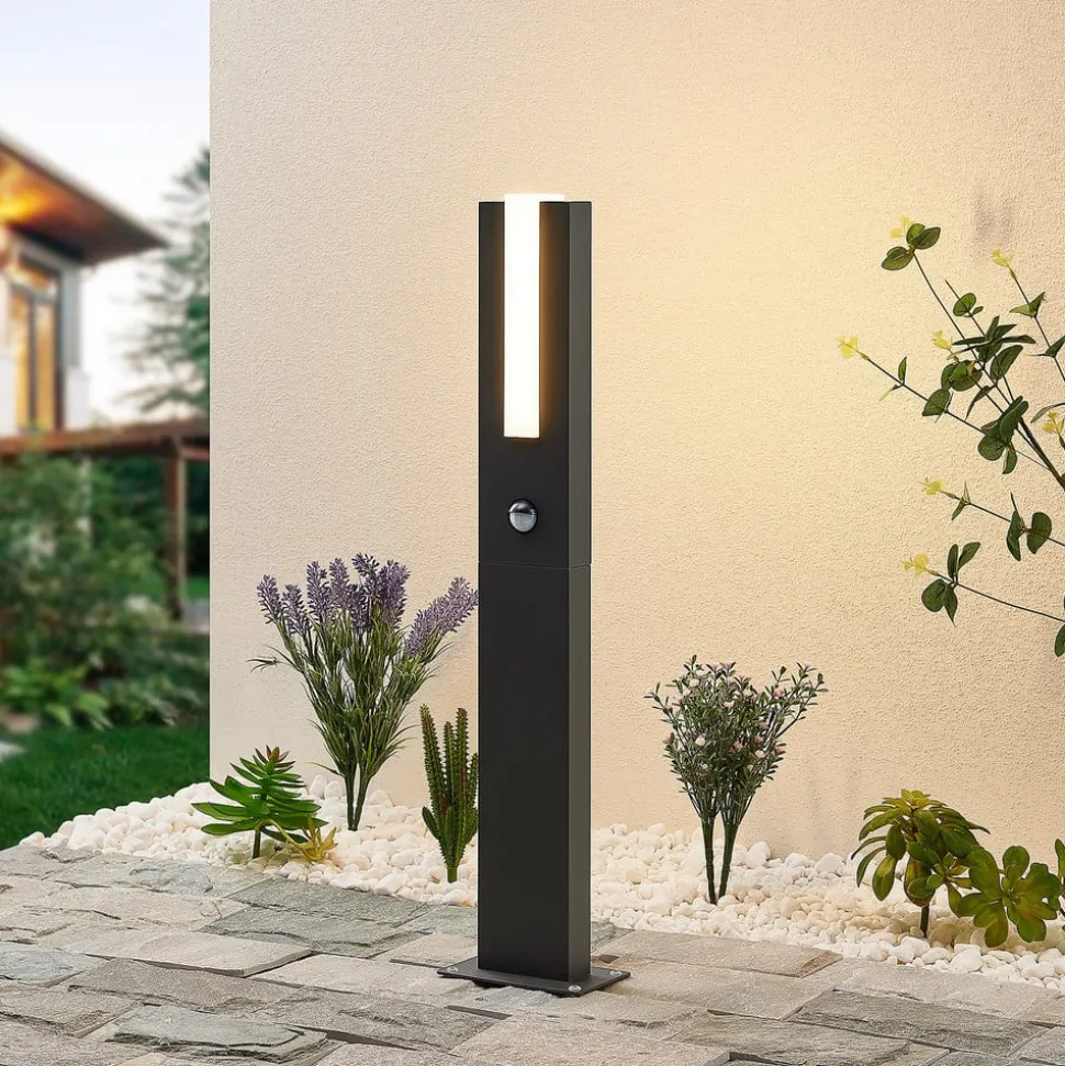 Lucande Virgalia LED-vejlampe, bevægelsessensor, 65 cm, IP54