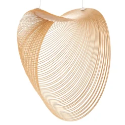 Luceplan Illan LED-hængelampe i træ, dæmpbar Ø 60 cm