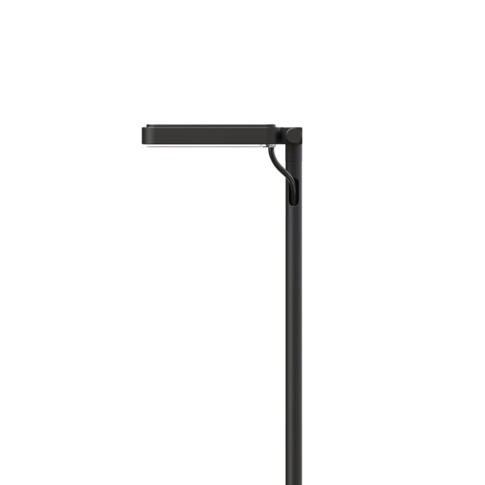 Luceplan LED-vejlampe Flia, 180 cm høj, sort, plast