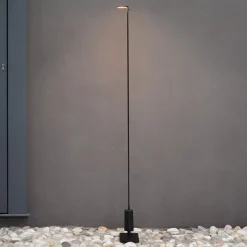 Luceplan LED-vejlampe Flia, 120 cm høj, sort, plast