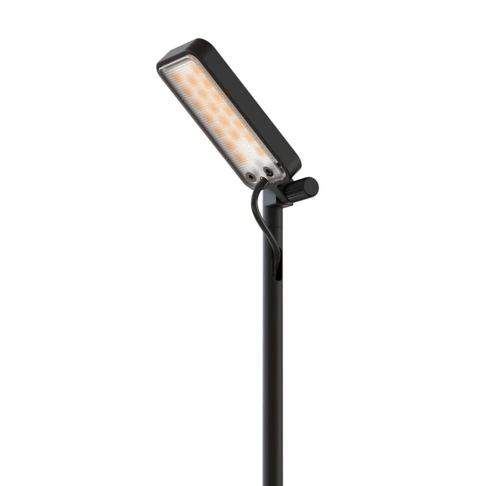 Luceplan LED-vejlampe Flia, 120 cm høj, sort, plast