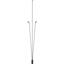 Luceplan LED-vejlampe Flia, 3 lyskilder, sort, plast